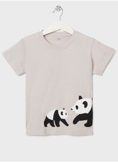MUJI Kids Panda Print T-Shirt  - Image 1