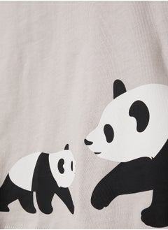 MUJI Kids Panda Print T-Shirt  - Image 3