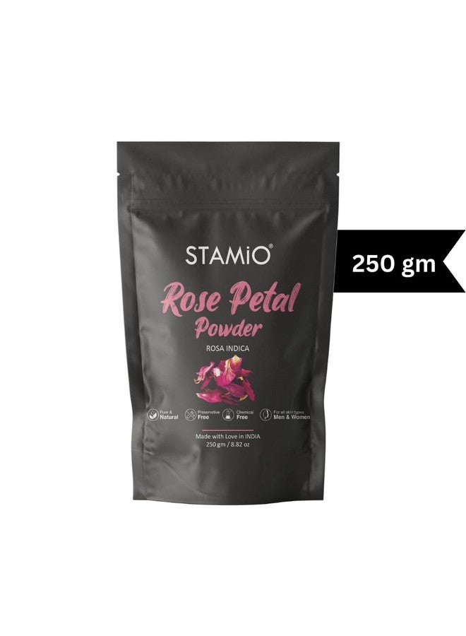 STAMIO Rose Petals Powder 250 Gm For Face Pack Skin Care Mask Diy Sun Dried Gulab Patti Pure Natural Rosa Indica All Skin Types Men & Women In Pouch 8.82 Oz - Image 4