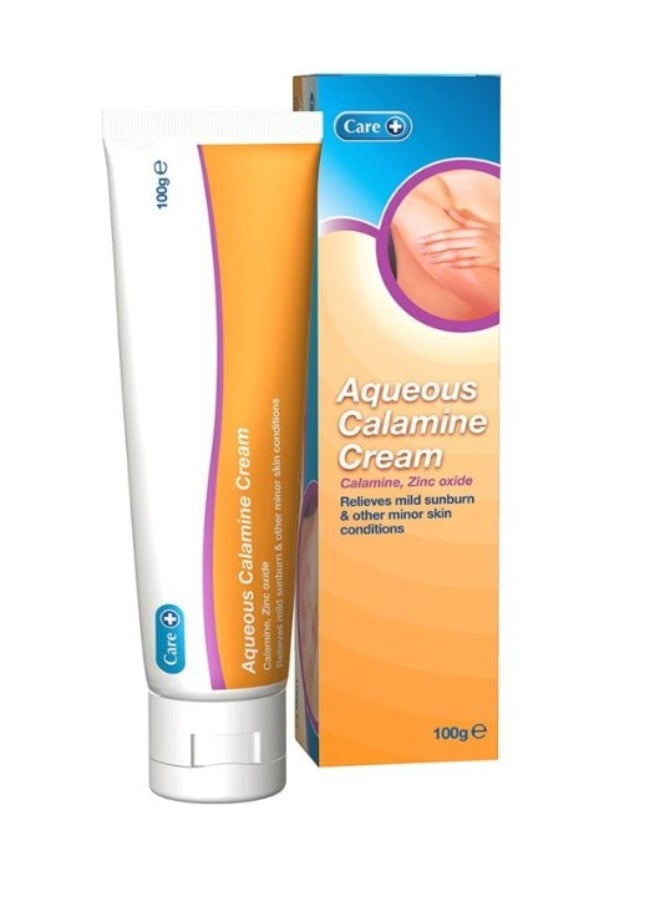 CARE PLUS Care Aqueous Calamine Cream, 100gm  – Sunburn, Soothing Skin Relief  Cream - Image 2