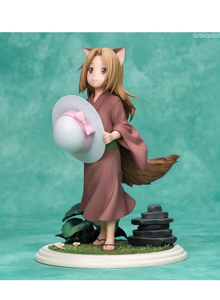 Natsume’s Book of Friends - Konoe (Little Fox) Holding a Hat, Cute Fox Figurine Display, Eco-friendly PVC Material, Approximately 17cm Tall, Boxed Collectible Handmade  - Image 1