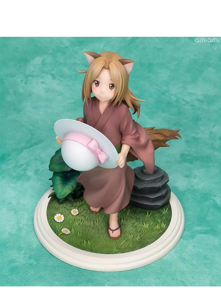 Natsume’s Book of Friends - Konoe (Little Fox) Holding a Hat, Cute Fox Figurine Display, Eco-friendly PVC Material, Approximately 17cm Tall, Boxed Collectible Handmade  - Image 3
