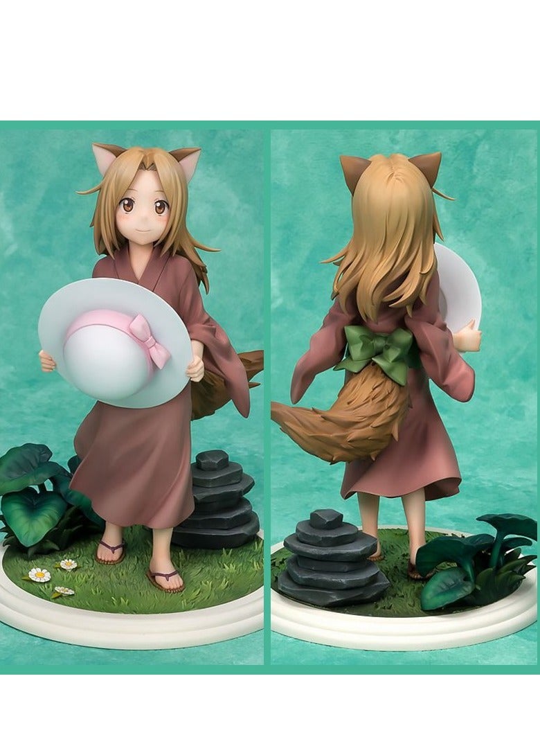 Natsume’s Book of Friends - Konoe (Little Fox) Holding a Hat, Cute Fox Figurine Display, Eco-friendly PVC Material, Approximately 17cm Tall, Boxed Collectible Handmade  - Image 4