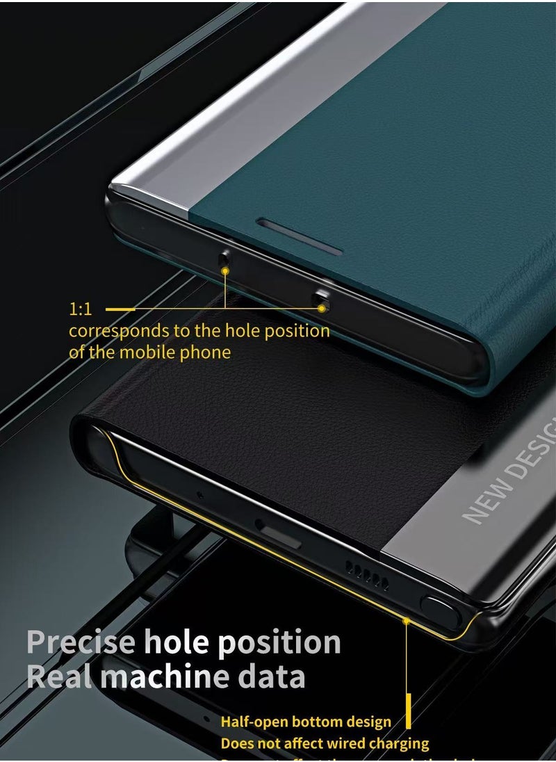 IPhone16Pro max Case Ultra Slim Flap Case, Scratch Resistant, Nano Adsorption, Bracket Function,5G black