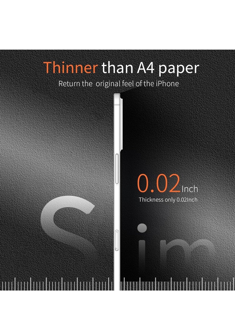 Raxoom iPhone 16 Plus Slim Case, 0.2mm Fit [Paper-Thin] Lightweight Case Matte Finish PP Back Cover Protection [Anti-Fingerprints & Yellowing], Compatible with iPhone 16 Plus 6.7 Inch â€“ Transparent White - Image 2