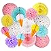 zilue Donut Party Decorations Two Sweet Birthday Party Supplies Hanging Donut Paper Lanterns Party Fans Pom Poms Flowers for Baby Shower Sweet One Birthday Party Ice Cream Party Decorations - Image 3