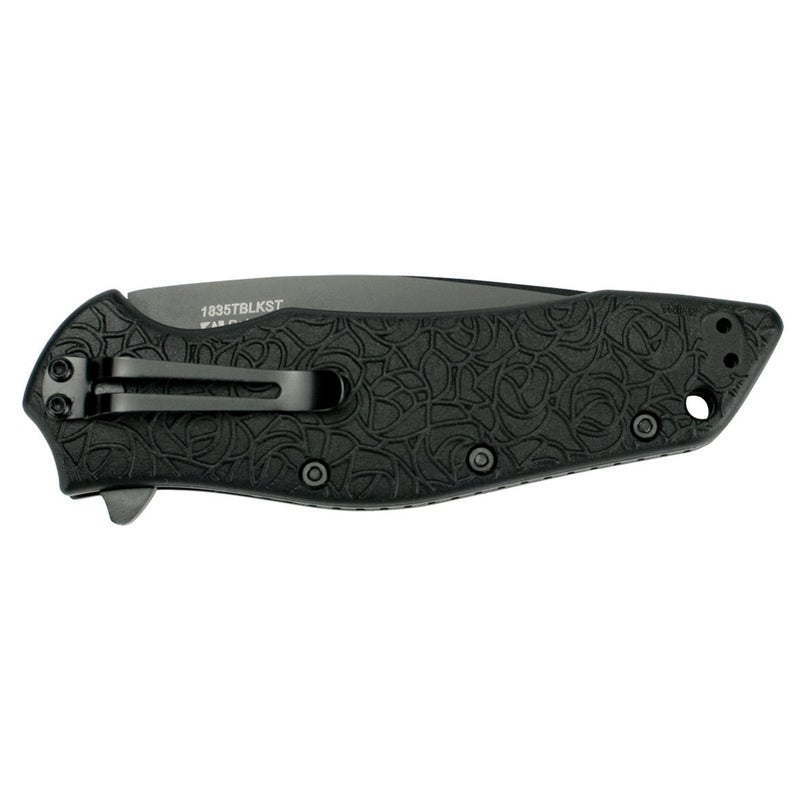 Kershaw Kuro Tanto Assisted Opening Knife (3.125" Black Serr) 1835TBLKST - Image 5