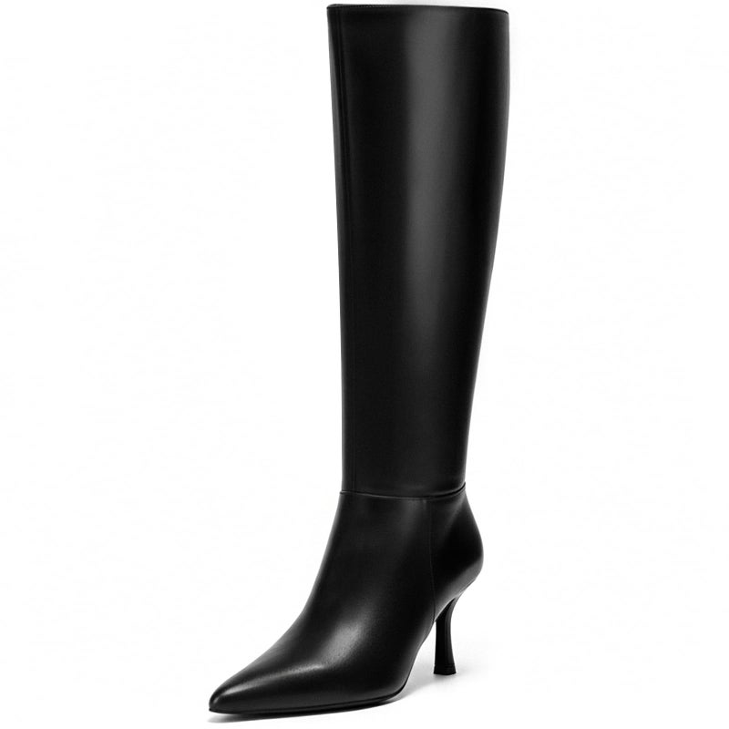 Vipost 3.3-inch Kitten Heel Boots for Women, Knee High Pointed Toe Boots for Women, Tall Long Boot Side Zipper, Fall Winter Fasion 2025 - Image 1