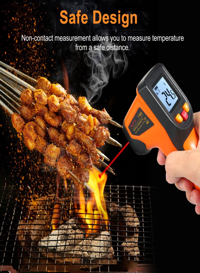 NJTY Infrared Thermometer Non-Contact Digital Temperature-50°C~600°C(-58°F~1112°F) IR Thermometer for Industrial, Kitchen Cooking, Automotive, Not for Human Body Temp - Image 4