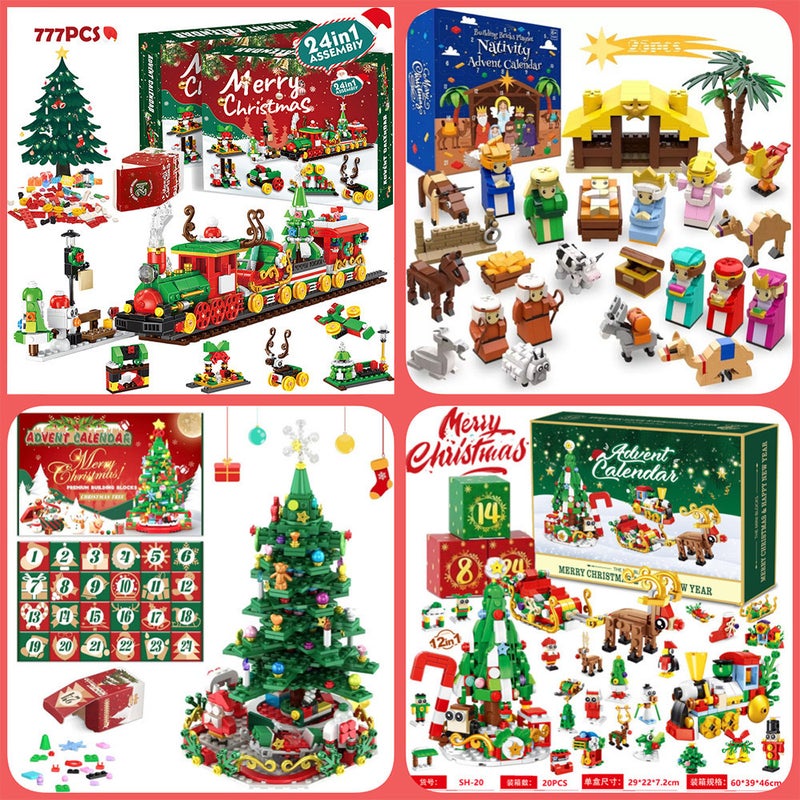 Christmas Tree Building Blocks Christmas Countdown Hand-Teared Calendar Blind Box Children'S Diy Christmas Gift Toy - Image 2