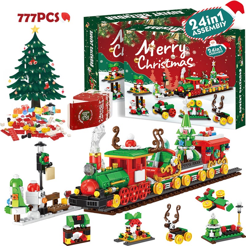 Christmas Tree Building Blocks Christmas Countdown Hand-Teared Calendar Blind Box Children'S Diy Christmas Gift Toy - Image 3