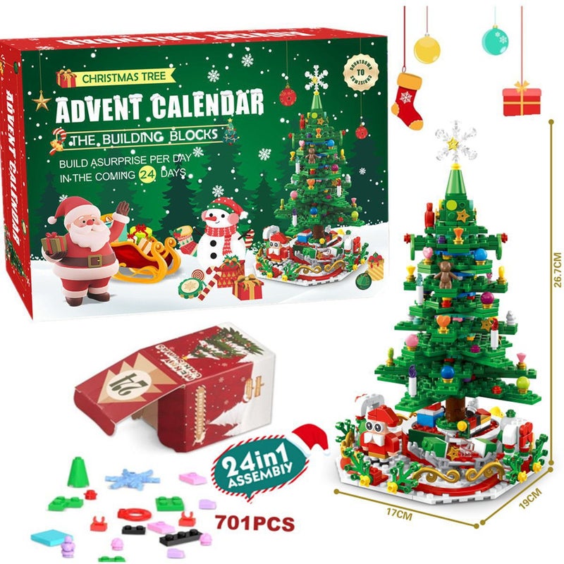 Christmas Tree Building Blocks Christmas Countdown Hand-Teared Calendar Blind Box Children'S Diy Christmas Gift Toy - Image 4