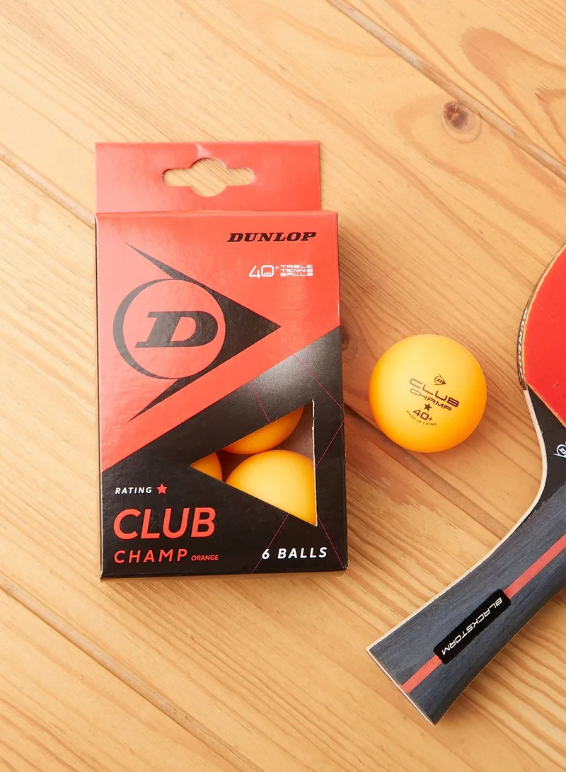 DUNLOP Dlop Table Tennis Bl 40 Club Champ Org 6 Ball