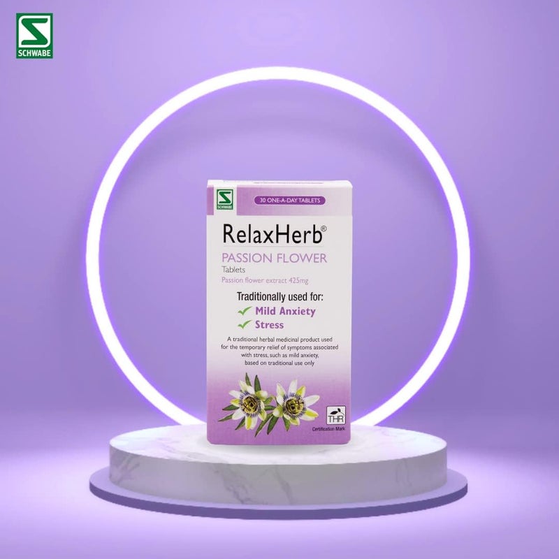 Schwabe Pharma RelaxHerb Passion Flower Extract 425g Traditionally Used for The Relief of Low Mood Traditional Herbal Medicinal Product 30 Tablets - Image 5