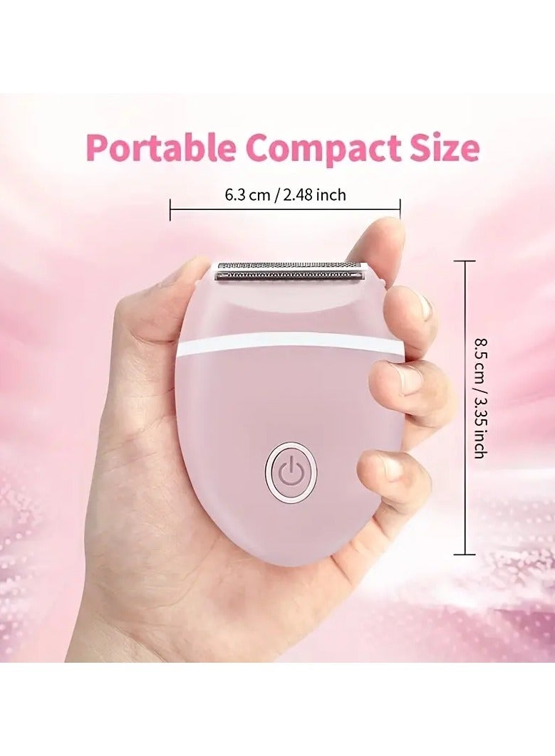 ORiTi Electric Shaver For Women Electric Razor For Womens Bikini Legs Underarm Public Hairs Portable Trimmer With Detachable Head Cordless Wet Dry Use (pink) - Image 2