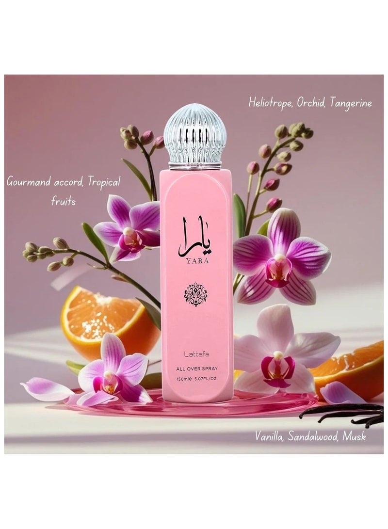 Lattafa لاتفا يارا رذاذ للجسم، 150 مل - Image 3