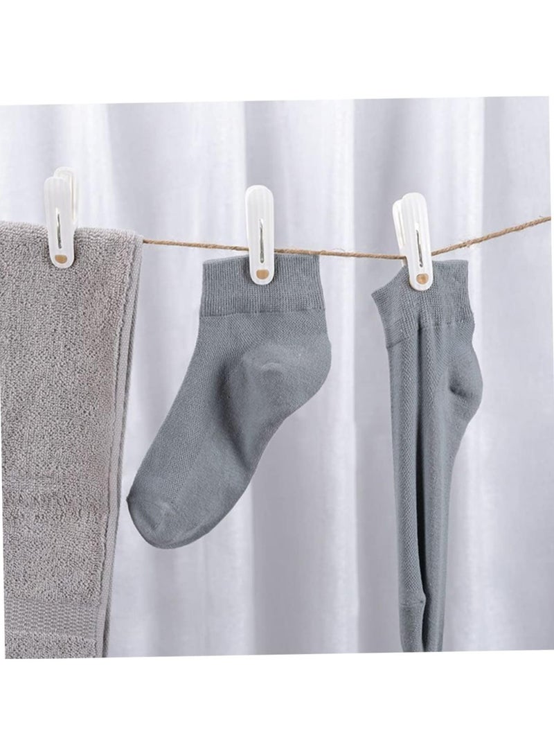 SYOSI 24 PCS Plastic Clothespins Heavy Duty Laundry Clothes Pins Clips Air-Drying Clothing Pin Traceless Clothes Peg Bag Clip Food Package Clip Hanging Clothesline Windproof Hanger for Travel  - Image 4