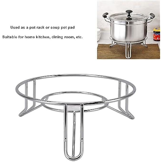 Sorandy Stainless Steel Trivet Holder Home Kitchen Hot Plate Holder Trivets Round Hot Plate Rack Heat Insulation Pot Pan Rest Pad Suitable For Home Kitchen And Dining Room - Image 5