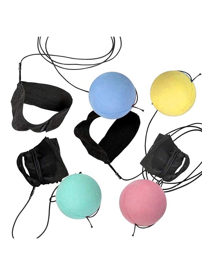 ArtCreativity 2.25 Inch Return Balls Set Of 4 Durable Foam String Attached Rebound Balls Assorted Colors Sports Toy Balls For Kids Party Favors Gift Idea For Boys And Girls - Image 2
