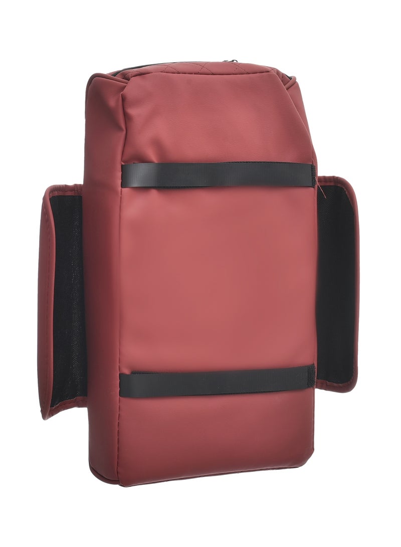 Genaric غطاء وحدة تحكم مركزية للسيارة متعدد الوظائف مع وسادة مريحة وحامل أكواب وصندوق مناديل وجيوب جانبية لتلبية احتياجاتك اليومية - احمر - Image 2