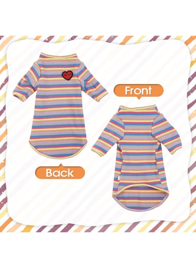 دينتران قميص DENTRUN للقطط عديمة الشعر، ملابس يومية قابلة للتنفس للقطط، سترة مخططة، بيجاما رائعة، ناعمة وصديقة للبشرة - Image 2