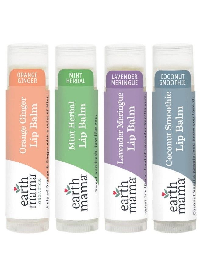 Earth Mama Lip Balm Quadruplets 4Pack : No Petroleum Artificial Colors Or Flavors  - Image 4