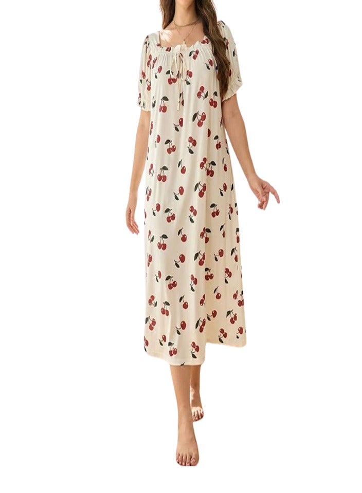 Long half sleeve shirt for women's sleep - Image 1