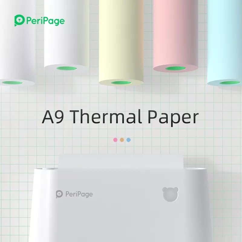 PeriPeri PeriPage 77x30mm (3inch) Colorful Sticky Thermal Paper (Self-Adhesive) For A3X, A9, A9s, A9 Pro, A9 MAX, A40 and Other 3inch Thermal Printers. (10yr Colorful Sticky) - Image 3