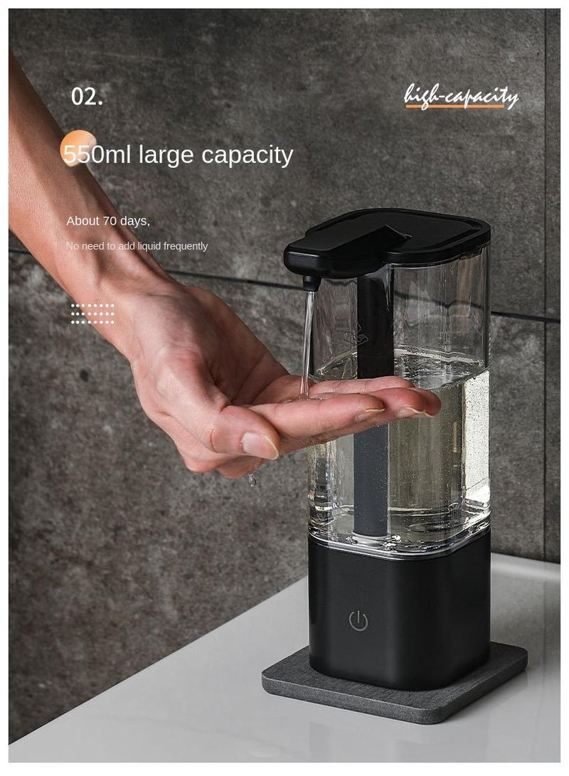 Bluejw Automatic Foam Hand Soap Dispenser, Rechargeable Touchless Sensor Foaming Soap Dispenser For Kitchen & Bathroom Foam Dish Soap Dispenser Support Countertop And Wall Mounted  - Image 2