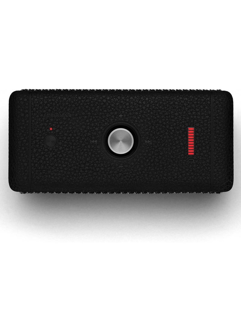 Marshall - Emberton II Portable Bluetooth Speaker, Water Resistant Wireless Speaker Portable Speaker with 30+ Hours of Playtime - Black & Steel - Image 1