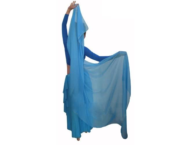 FlexiFit Belly Dance Chiffon Veil, Size: 2.5m x 1.1m (98inch X 44 inch) ; 220 grams - Image 1