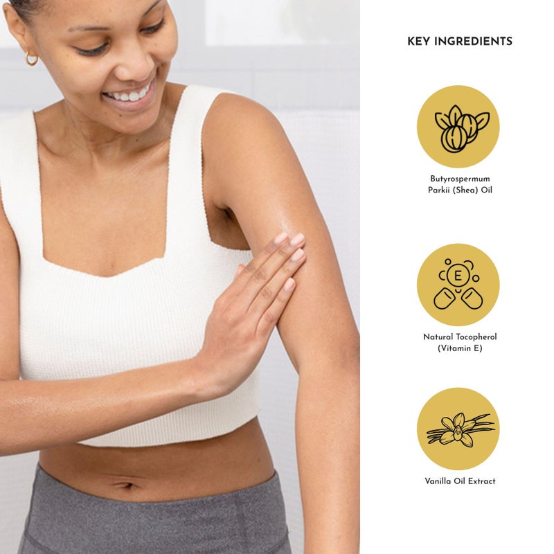 BOLDEN Sweet Vanilla Shea Body Oil with Vitamin E | Stretch Mark Pregnancy Care | 100% Natural Moisture Shea Oil | Lightweight After Shower Body Oil | 3.4 Fl Oz - Image 4