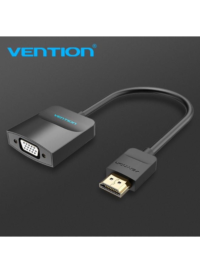 VENTION HDMI to VGA Converter with Female Audio Port and Power Supply 0.15M Black Model # A42161 - Image 2