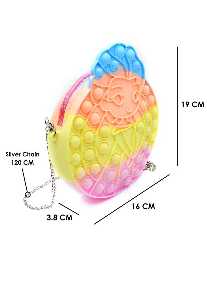 Kiditos (Pop It Bag Princess Shape Sling Bag Crossbody Bags for Women Girls, Pop It Purse, Pop Fidget Shoulder Bag, Fidget Purse Push Bubble Fidget Toy Handbag Stress Relief Toy Pop Fidget Bag, Pink - Image 4