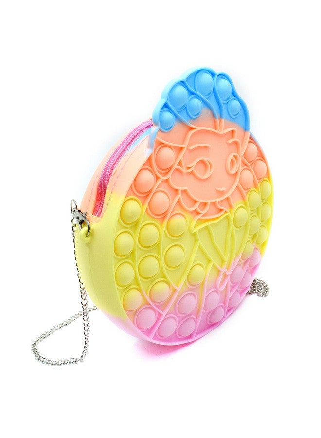 Kiditos (Pop It Bag Princess Shape Sling Bag Crossbody Bags for Women Girls, Pop It Purse, Pop Fidget Shoulder Bag, Fidget Purse Push Bubble Fidget Toy Handbag Stress Relief Toy Pop Fidget Bag, Pink - Image 2