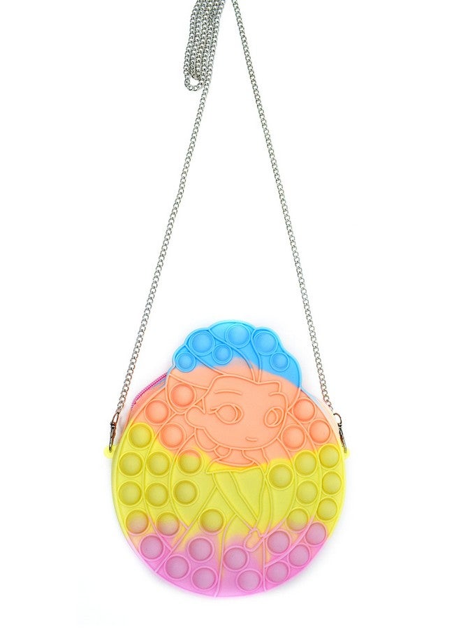 Kiditos (Pop It Bag Princess Shape Sling Bag Crossbody Bags for Women Girls, Pop It Purse, Pop Fidget Shoulder Bag, Fidget Purse Push Bubble Fidget Toy Handbag Stress Relief Toy Pop Fidget Bag, Pink - Image 3