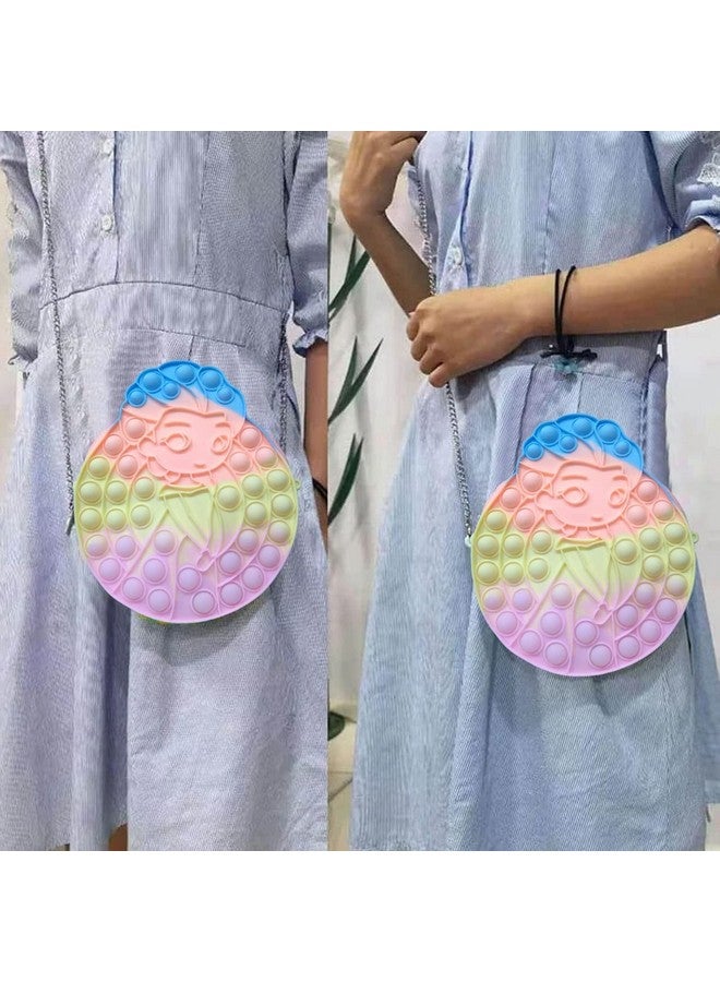 Kiditos (Pop It Bag Princess Shape Sling Bag Crossbody Bags for Women Girls, Pop It Purse, Pop Fidget Shoulder Bag, Fidget Purse Push Bubble Fidget Toy Handbag Stress Relief Toy Pop Fidget Bag, Pink - Image 5