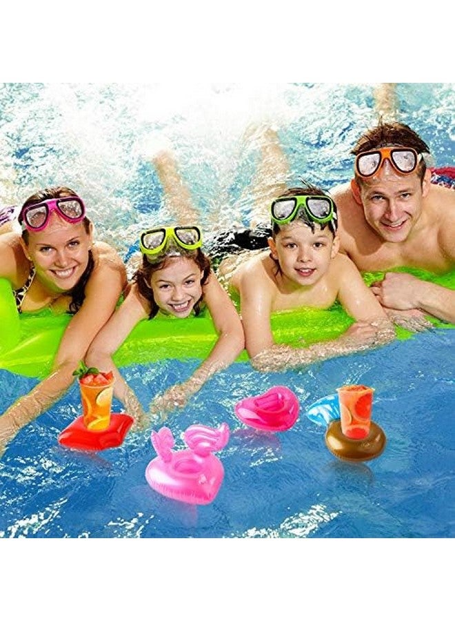 GROBRO7 Grobro7 12Pack Inflatable Pool Drink Holder Floating Coasters Multi Shape Swimming Cup Holder Water Floats Kids Bath Toys Great for Wedding, Bachelorette Pool Party - Image 5