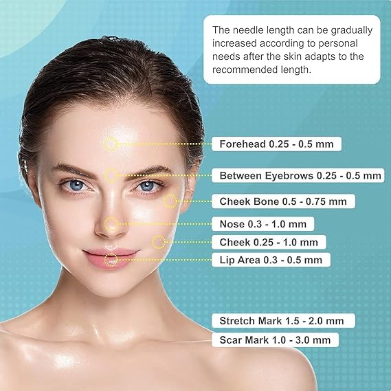 VIHANCO VIHANCO Derma Stamp For Hair Growth Titanium Coated Adjustable Needles 05Mm To 3Mm 140 Microneedling Stamp For Skin Repair Face Hair Beard Growth - Image 2