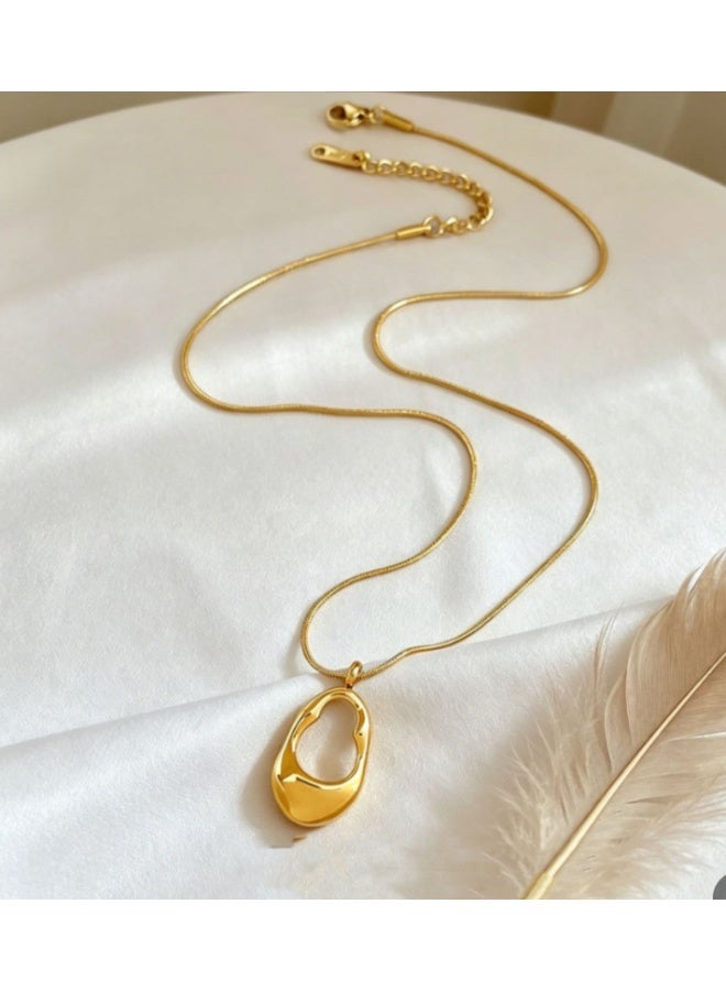 LATEEN 18K Gold Plated Necklace, Dainty Premium Gold Chain Necklace, Hypoallergenic Tarnish‑Resistant Jewelry, Elegant Gift for Women - Image 3