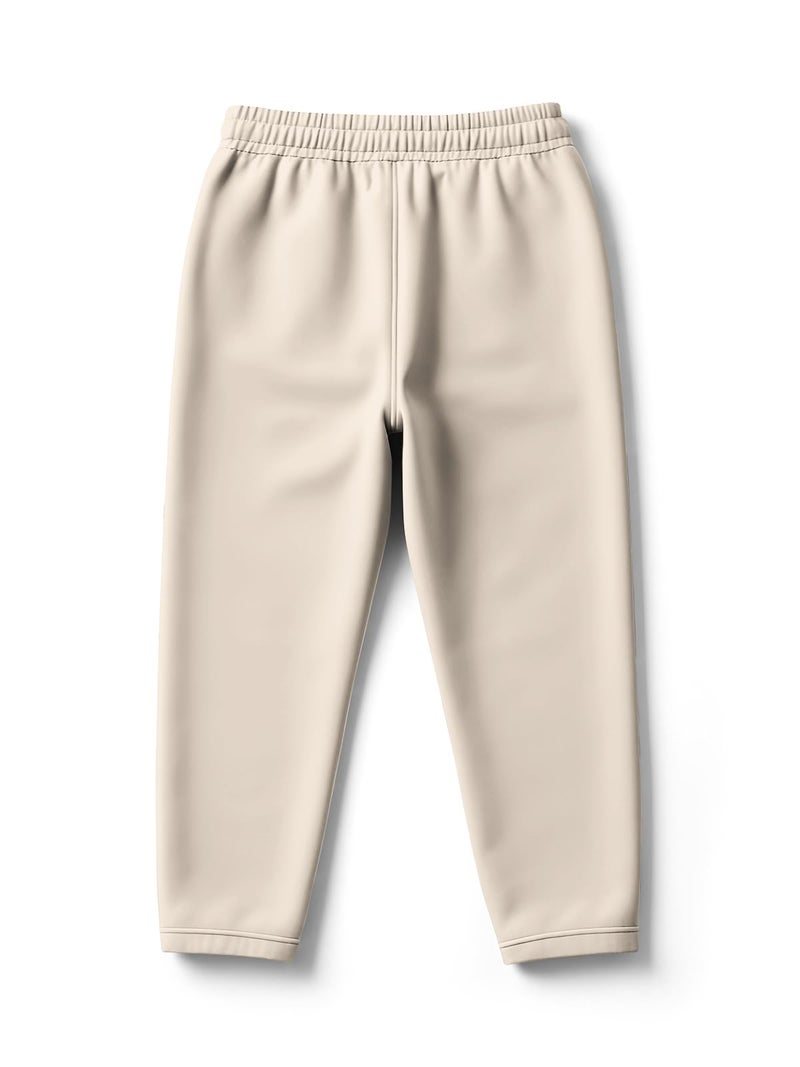 HELLCAT Trendy Solid Cotton Blend Regular Fit Track Pant for Boys - Pack of 3 Beige/Dark Grey/Black 5-6 Years - Image 4
