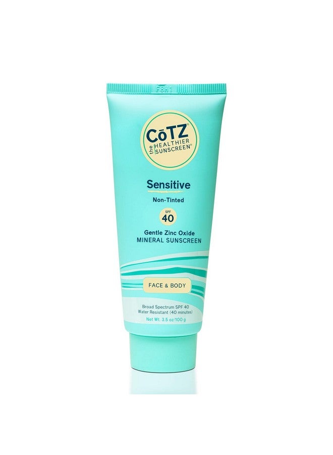 COTZ Sensitive Non-Tinted Zinc Oxide Mineral Sunscreen for Body and Face; Broad Spectrum SPF 40; 3.5 oz / 100 g - Image 1