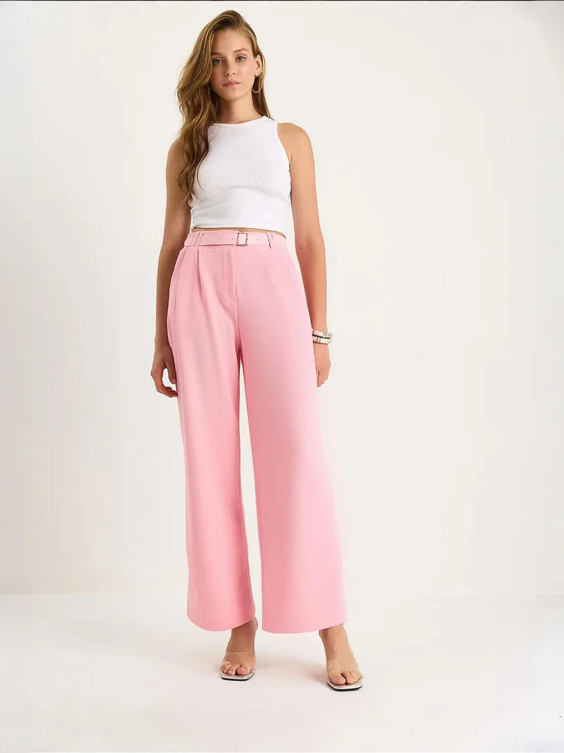 بيانكو لوتشي بنطلون واسع الساق من لوتشي بحزام