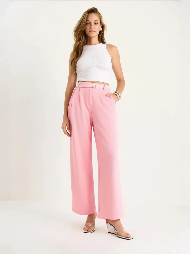 بيانكو لوتشي بنطلون واسع الساق من لوتشي بحزام