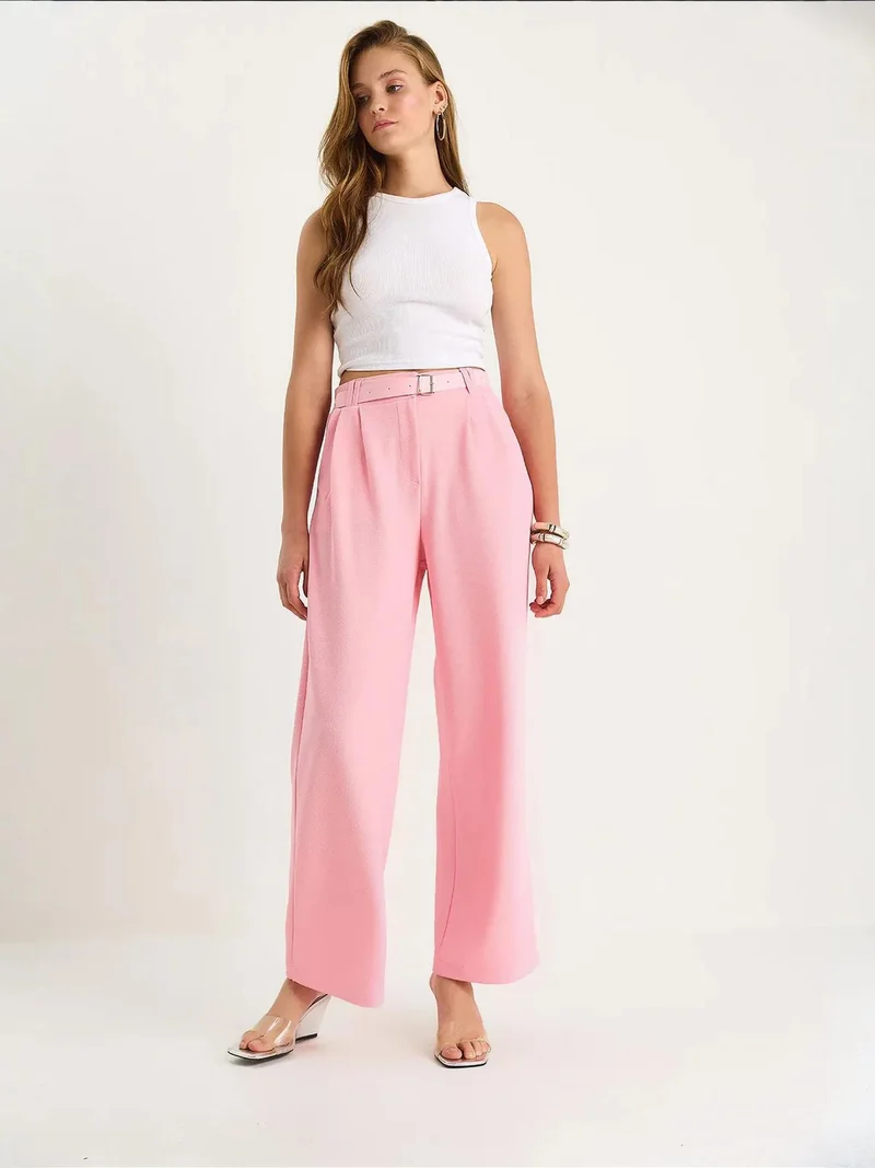 بيانكو لوتشي بنطلون واسع الساق من لوتشي بحزام