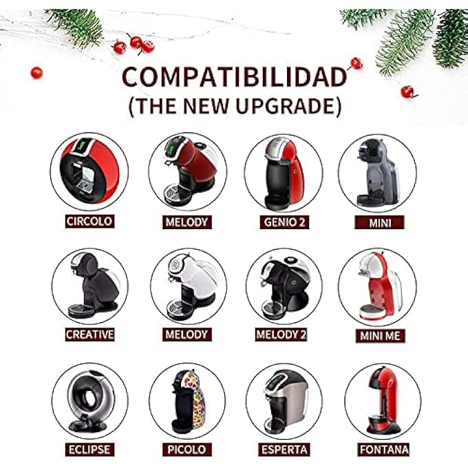 كاست ويف كبسولات قهوة قابلة لإعادة التعبئة، 6 قطع ملونة قابلة لإعادة التعبئة، متوافقة مع أكواب الفلتر، خالية من مادة BPA، كبسولات قهوة لـ Dolce Gusto مع ملعقة بلاستيكية واحدة وفرشاة تنظيف واحدة - Image 4