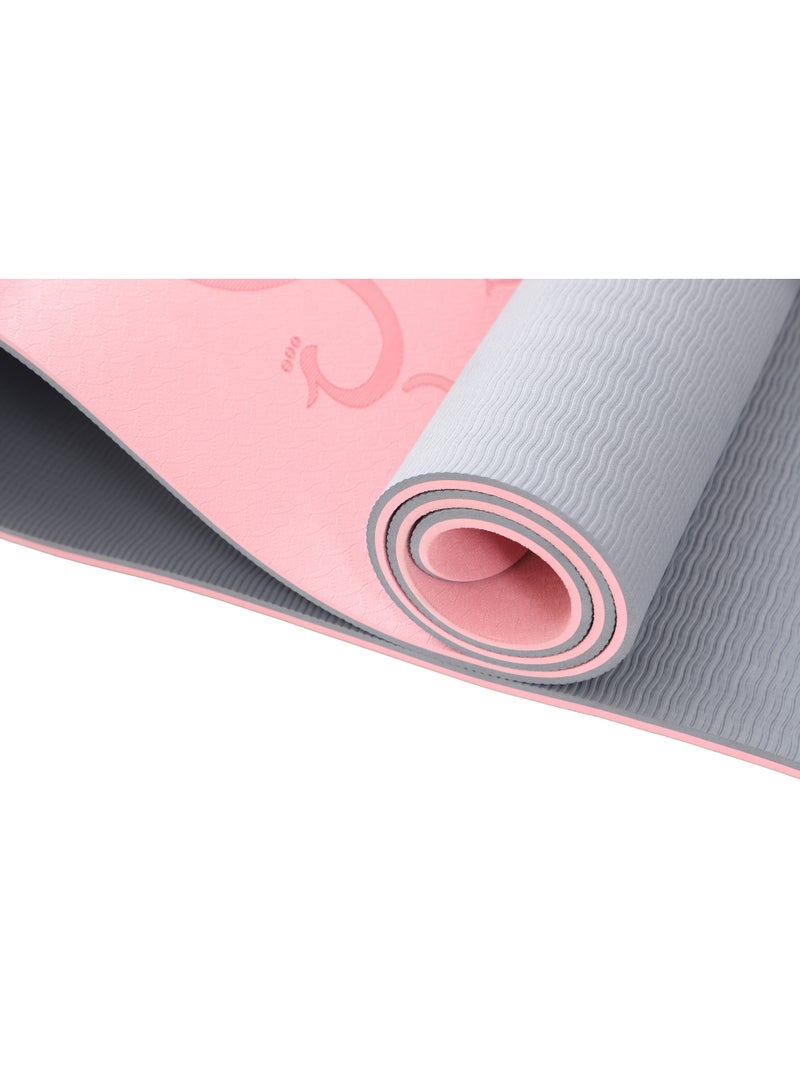 ENDLESS  TPE Yoga Mat 8mm Extra Thick | Non-Slip, Eco-Friendly Exercise Mat with Carry Bag | Pink | Ideal for Yoga, Pilates, Home Workout & Floor Exercises - Image 1