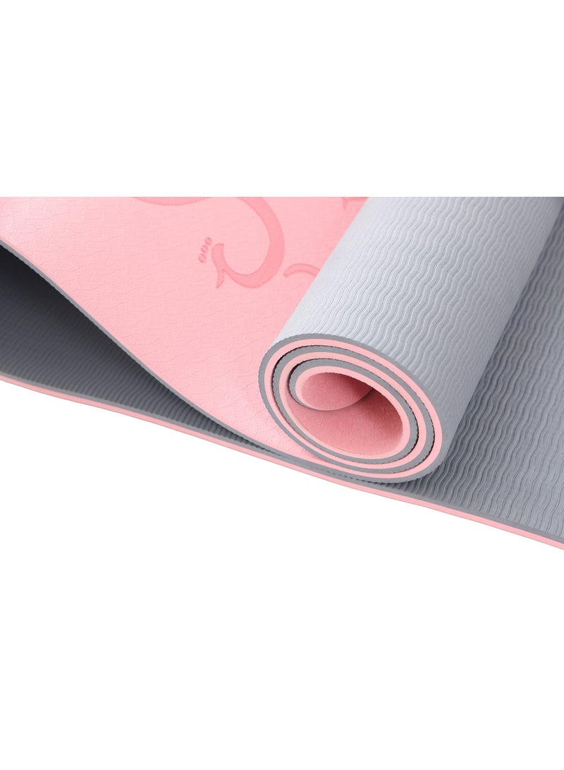 بلا نهاية تقنية ألمانية متميزة مدعومة | سجادة يوجا TPE مقاس 8 مم للتمرين واليوجا والبيلاتيس والتأمل عالية الكثافة مضادة للتمزق ومضادة للتمزق، مثالية | للجنسين مع حقيبة حمل - Image 2
