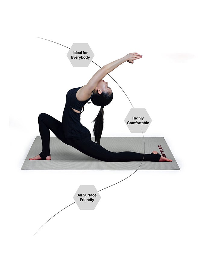 KETTLER - Premium German Technology Powered | 8 mm TPE Yoga Mat for Workout Yoga Fitness Pilates and Meditation High-Density Anti-Tear & Anti-Tear, Ideal | Unisex with Carry Bag - Image 1