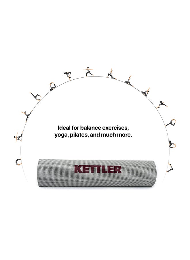 KETTLER - Premium German Technology Powered | 8 mm TPE Yoga Mat for Workout Yoga Fitness Pilates and Meditation High-Density Anti-Tear & Anti-Tear, Ideal | Unisex with Carry Bag - Image 1